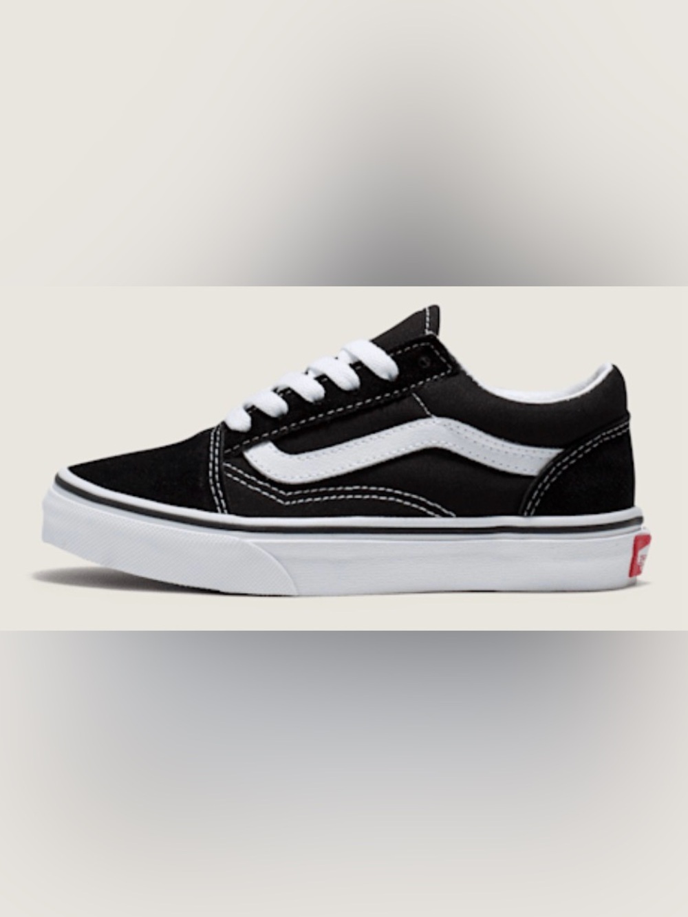 Vans Black and White Kids Skate Low-Top Sneakers